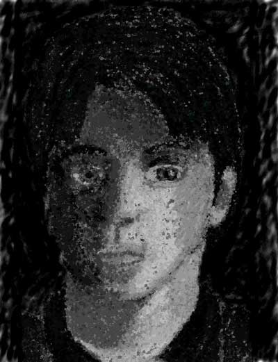 Splatter effect self portrait